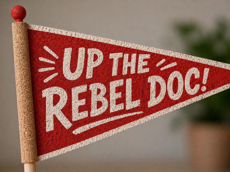 Up The Rebel Doc! pennant flag — Ken Walsh's banner